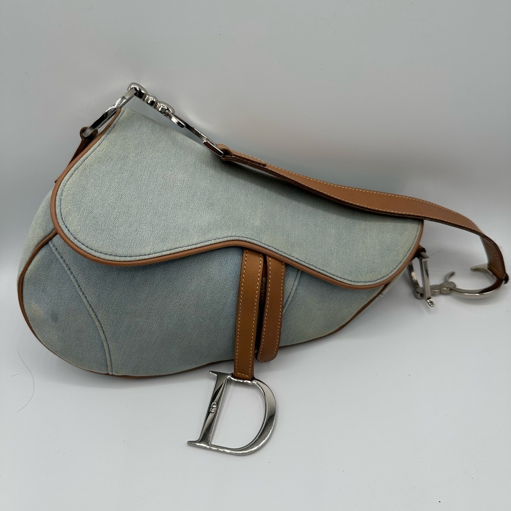 Christian Dior Denim saddle bag